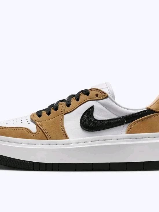 Nike Air Jordan 1 Elevate [DH7004-701] Women Casual Shoes Golden Harvest/Black - Picture 2 of 7